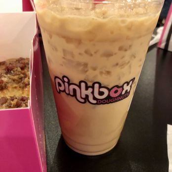 Pinkbox - Iced latte - Donuts Near Me - Las Vegas, Nevada Pinkbox - Iced latte - Donuts Near Me - Las Vegas, Nevada