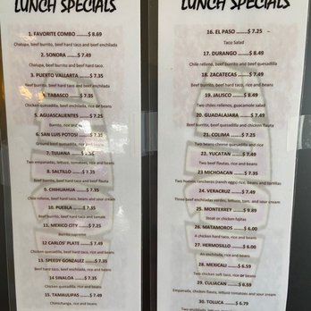 Hola Mexican Restaurant - Lunch menu - Mexican Near Me - Jacksonville, Florida Hola Mexican Restaurant - Lunch menu - Mexican Near Me - Jacksonville, Florida