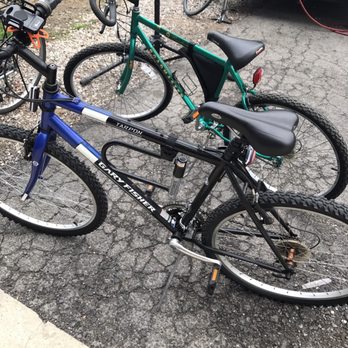 Handy Bikes - The blue Gary Fisher is 15 years old and the green bike is 20 years old. They fixed them up and run great now. - Bike Repair/Maintenance Near Me - Alexandria, Virginia Handy Bikes - The blue Gary Fisher is 15 years old and the green bike is 20 years old. They fixed them up and run great now. - Bike Repair/Maintenance Near Me - Alexandria, Virginia