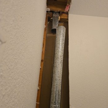 Lady Bird - Old small vent no way the cleaners would've been able to get their brush down it to clean it. - Air Duct Cleaning Near Me