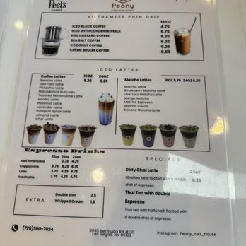 Peony - Coffee & Tea Near Me - Las Vegas, Nevada