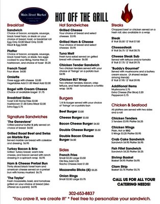 Menu photo 1 Main Street Market Smyrna, DE