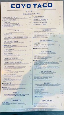 Menu photo 7 Coyo Taco Coral Gables, FL
