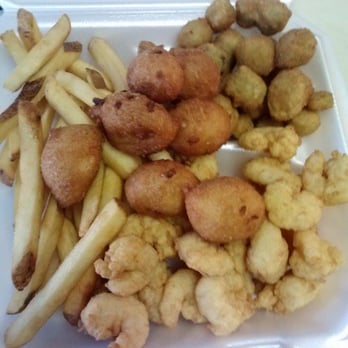 Ronnie's Crab Shack - Fried Shrimp Plate with Fried Okra, Fries and Hushpuppies - Seafood Markets Near Me - Wilmington, North Carolina Ronnie's Crab Shack - Fried Shrimp Plate with Fried Okra, Fries and Hushpuppies - Seafood Markets Near Me - Wilmington, North Carolina