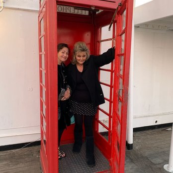 The Dinner Detective - Queen Mary phone booth - Dinner Theater Near Me - Long Beach, California