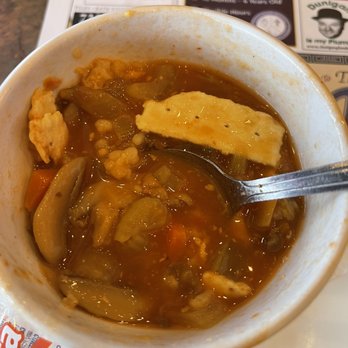 Reo Diner - Barley chicken soup with crushed crackers - Diners Near Me - Woodbridge, New Jersey Reo Diner - Barley chicken soup with crushed crackers - Diners Near Me - Woodbridge, New Jersey