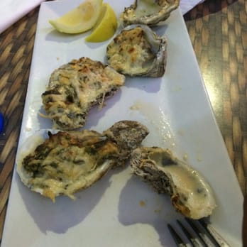 Ocean House - Oysters Rockefeller after we finished half the dish - Seafood Near Me - Virginia Beach, Virginia Ocean House - Oysters Rockefeller after we finished half the dish - Seafood Near Me - Virginia Beach, Virginia