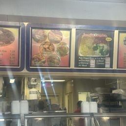 Menu on wall