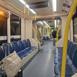TriMet Portland International Airport MAX Station - Inside the rail
