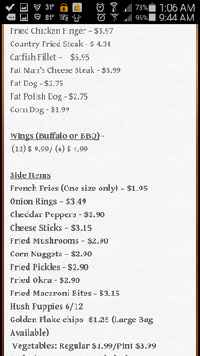 Menu photo 3 Fat Mans Bar B Que Cropwell, AL