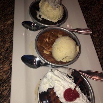 BJ's Restaurant & Brewhouse - Pazookie trio. Oreo, White choc macadamia and New fudge brownie! so good! - Pizza Near Me - La Mesa, California