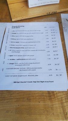 Menu photo 3 Propolis Brewing Port Townsend, WA Menu photo 3 Propolis Brewing Port Townsend, WA
