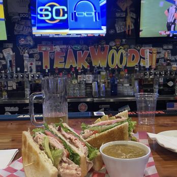 Teakwoods Bar Vs Grill - Turkey club with pickles and avocado added and pork verde soup - Bars Near Me - Wildomar, California Teakwoods Bar Vs Grill - Turkey club with pickles and avocado added and pork verde soup - Bars Near Me - Wildomar, California