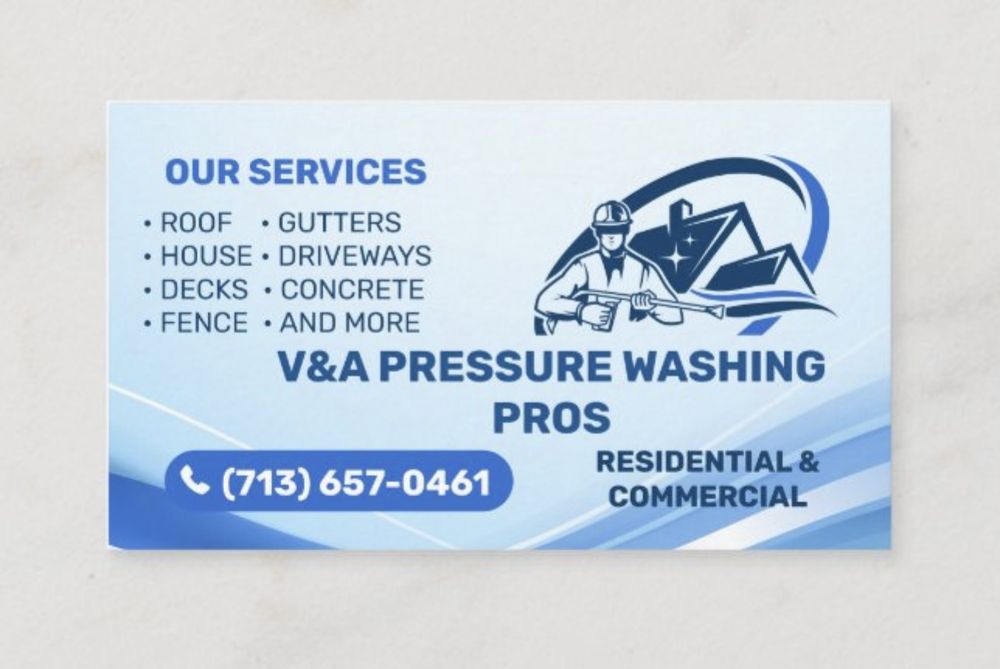 Slide of V & A Pressure Washing Pros