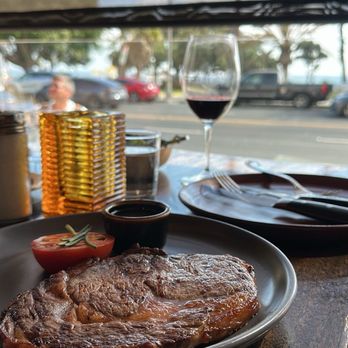 Meat On Ocean - Rib Eye Steak & red wine - Steakhouses Near Me - Santa Monica, California Meat On Ocean - Rib Eye Steak & red wine - Steakhouses Near Me - Santa Monica, California