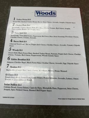 Menu photo 3 Woods Deli Huntington Park, CA