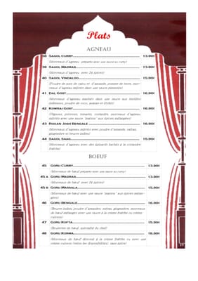 Menu photo 6 Le Bengale Nancy, 54 Menu photo 6 Le Bengale Nancy, 54