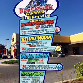 Racewash Car Wash - Full service prices-2016 - Car Wash Near Me - Ocala, Florida