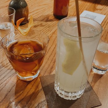 Tei Tei Robata Bar - Yuzu Collins and old fashioned - both delicious! - Japanese Near Me - Dallas, Texas Tei Tei Robata Bar - Yuzu Collins and old fashioned - both delicious! - Japanese Near Me - Dallas, Texas