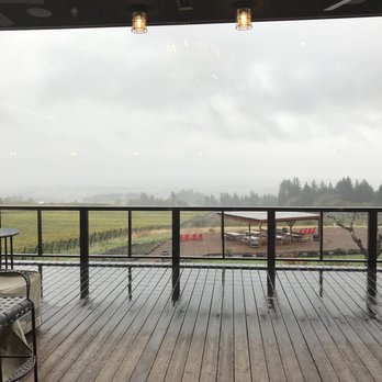 Brooks Wine - Socked in!  An Oregon fall day - Wineries Near Me - Amity, Oregon