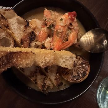 The Grill At Sage Lodge - Garlic butter prawns - Desserts Near Me - Pray, Montana