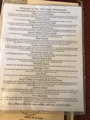 Menu photo 5 The Old Depot Johannesburg, MI Menu photo 5 The Old Depot Johannesburg, MI