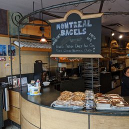 Montreal bagels! It has cakes and more.