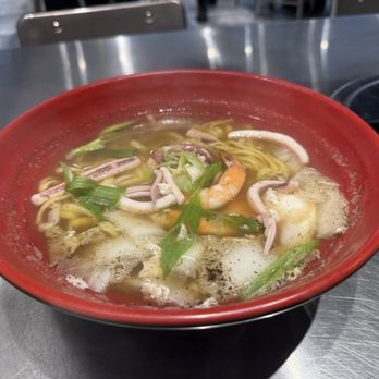 Mountain San BBQ - Knife cut noodles with seafood - Barbeque Near Me - Los Angeles, California