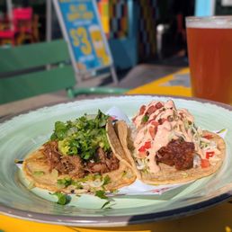 Carnitas taco and Baja fish taco - yum! Carnitas taco and Baja fish taco - yum!