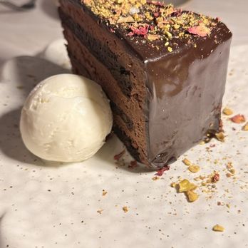 Alora - Spicy chocolate cake & cream cheese ice cream - Mediterranean Near Me - San Francisco, California Alora - Spicy chocolate cake & cream cheese ice cream - Mediterranean Near Me - San Francisco, California