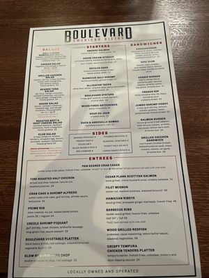 Menu photo 4 Boulevard American Bistro New Orleans, LA Menu photo 4 Boulevard American Bistro New Orleans, LA