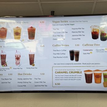 ChaTraMue Original Thai Tea - Menu - Bubble Tea Near Me - Los Angeles, California