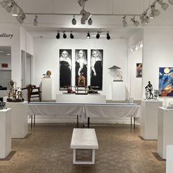 Maude Kerns Art Center - Pre-gallery set up.