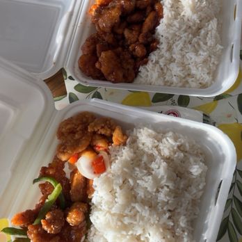 Panda Express - Honey sesame chicken sweet fire chicken and orange chicken - Chinese Near Me - Mustang, Oklahoma