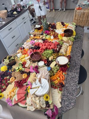 Charcuterie Islands - Our signature centerpiece! Perfect for weddings, showers, and parties of any size. Each island is styled with a mix of meats, cheeses, fruits, and seasonal extras, creating a beautiful grazing experience that guests can enjoy from every side. Elegant, abundant, and always customized to your event.