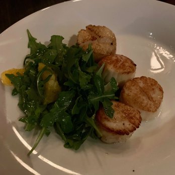 Stella San Jac - Diver scallops. Only seared on one side. - New American Near Me - Austin, Texas Stella San Jac - Diver scallops. Only seared on one side. - New American Near Me - Austin, Texas