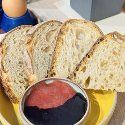 Toast with house made jam Toast with house made jam