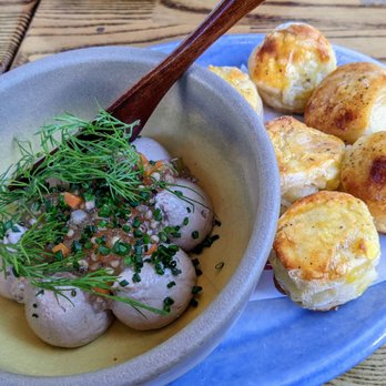 Rich Table - Chicken liver mousse pot pie buttermilk biscuits - New American Near Me - San Francisco, California Rich Table - Chicken liver mousse pot pie buttermilk biscuits - New American Near Me - San Francisco, California