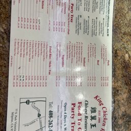 Take out menu Take out menu