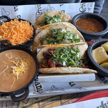 Guadalajara Mexican Restaurant - Tacos Al Pastor and rice and beans - Mexican Near Me - Syracuse, New York