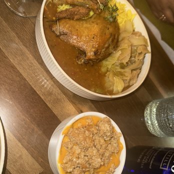 Rooted Rotisserie - Duck Confit Gumbo, Sweet Potato Puree - French Near Me - Baltimore, Maryland
