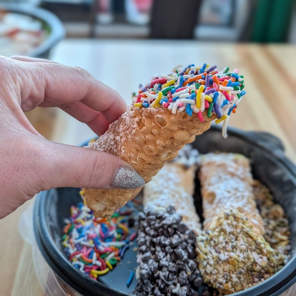 Slice House by Tony Gemignani - All three flavors of cannoli - Pizza Near Me - Folsom, California Slice House by Tony Gemignani - All three flavors of cannoli - Pizza Near Me - Folsom, California