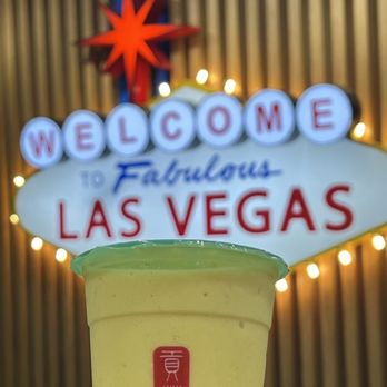 Gong Cha - mango milk slush with their special LV sign :) - Bubble Tea Near Me - Las Vegas, Nevada