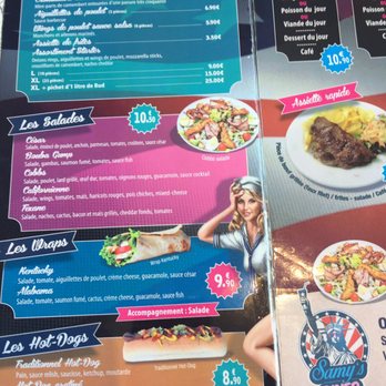 Samys Diner - Photo of menu. - Burgers Near Me - Castres, 81