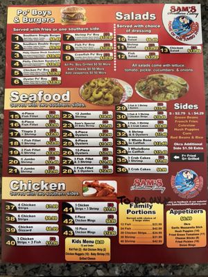 Menu photo 1 Sam’s Southern Eatery Temple, TX