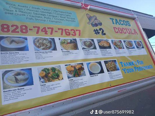 Menu photo 2 TACOS COCULA #2 Asheville, NC