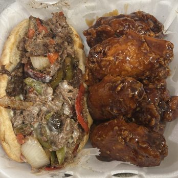 Salt And Pepper Kitchen - Philly cheesesteak (All the way) with 7pm hot Teriyaki wings Menu hack (must ask for pricing) - Pop-Up Restaurants Near Me - Orangeburg, South Carolina Salt And Pepper Kitchen - Philly cheesesteak (All the way) with 7pm hot Teriyaki wings Menu hack (must ask for pricing) - Pop-Up Restaurants Near Me - Orangeburg, South Carolina