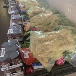 Friends Uniting Neighbors - These are some of the food boxes we provide. The contents change weekly.