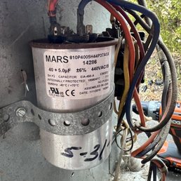 Helped me change out my AC capacitor. Helped me change out my AC capacitor.