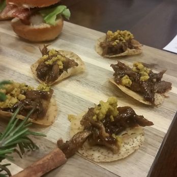 The Wild Thyme Company - Duck confit on taro chip - Caterers Near Me - San Diego, California The Wild Thyme Company - Duck confit on taro chip - Caterers Near Me - San Diego, California